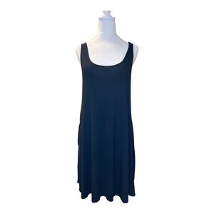 Soma Women's Sleeveless Tank Dress M‎ Black Knee Length Casual